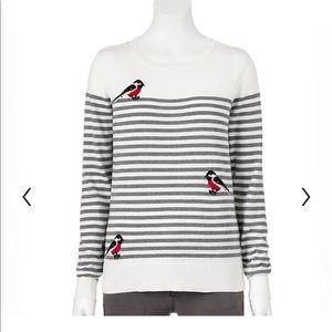 Croft&Barrow Striped Bird Sweater